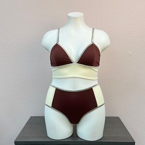 Elegant Two-Tone Bikini Set